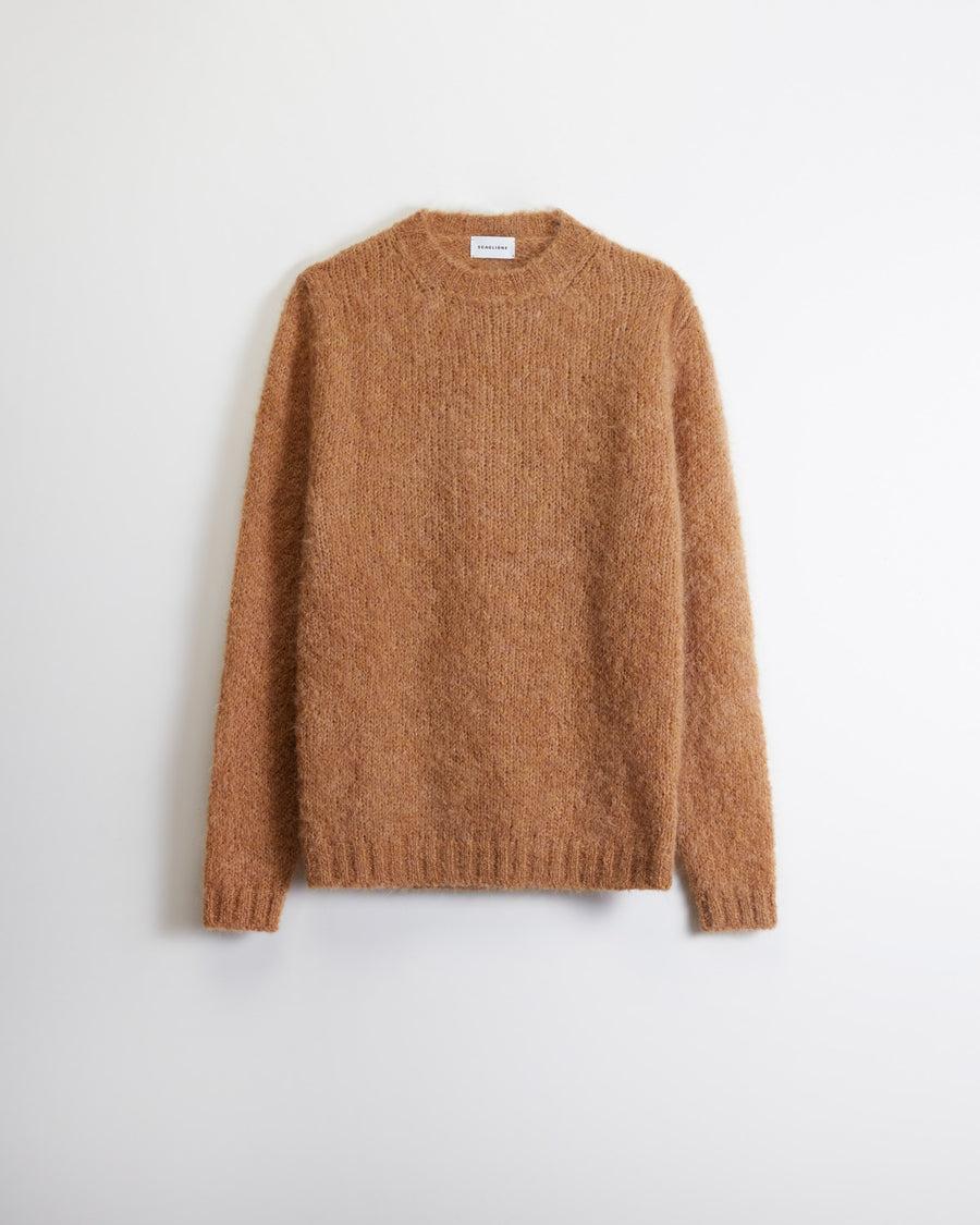 Scaglione ROUND NECK MESSY HAIR CARAMEL Offerte