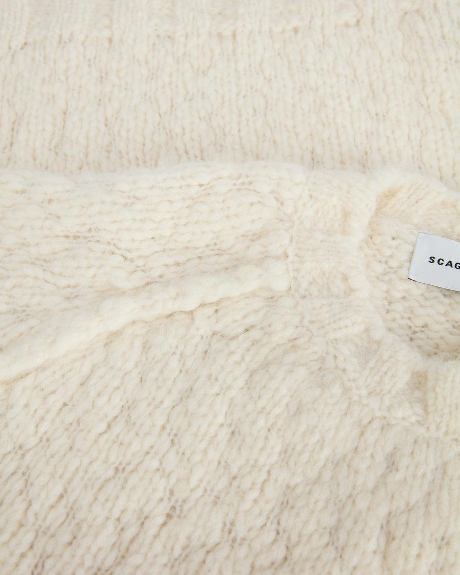 Scaglione ROUND NECK RAGLAN SOFT ALPACA MILK Saldi Di Fabbrica