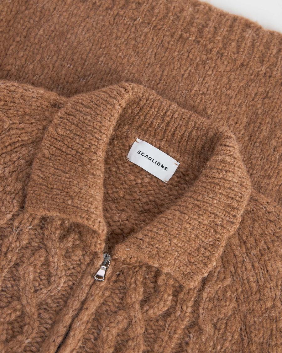 Scaglione ZIPPER ALPACA ARAN CARAMEL I Più Venduti