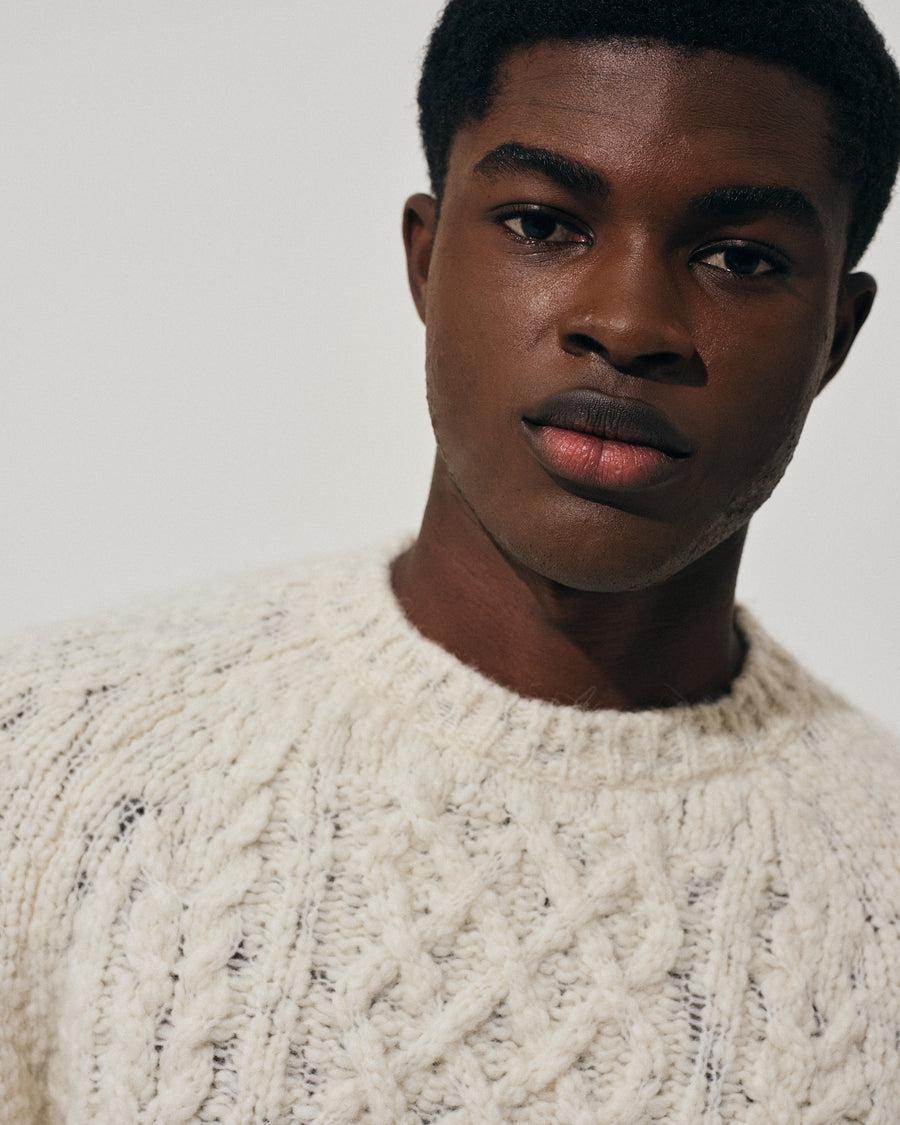 Scaglione ROUND NECK ALPACA ARAN MILK Vendite Flash