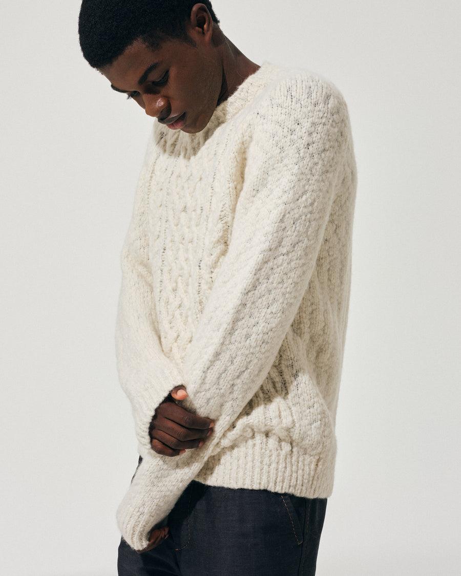Scaglione ROUND NECK ALPACA ARAN MILK Vendite Flash