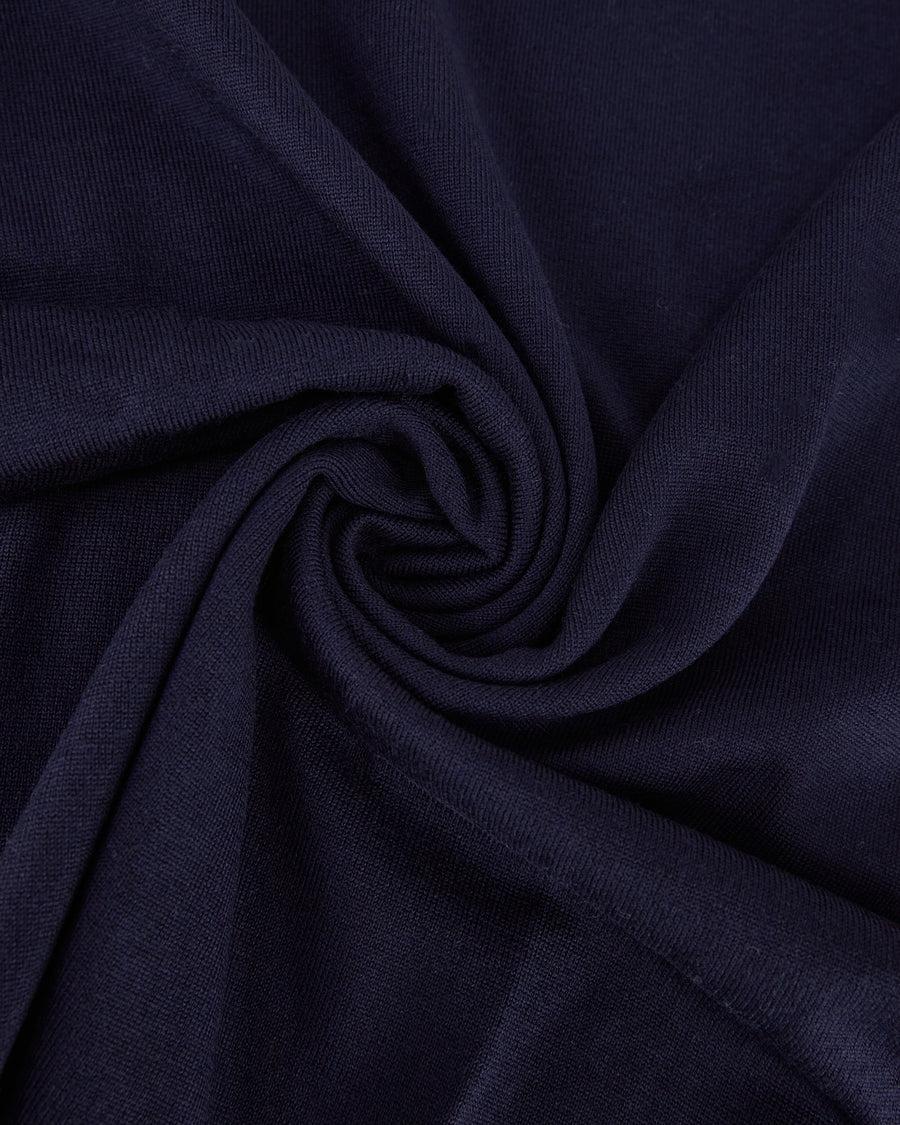 Scaglione ROUND NECK COMPACT MERINO NAVY Nuovo
