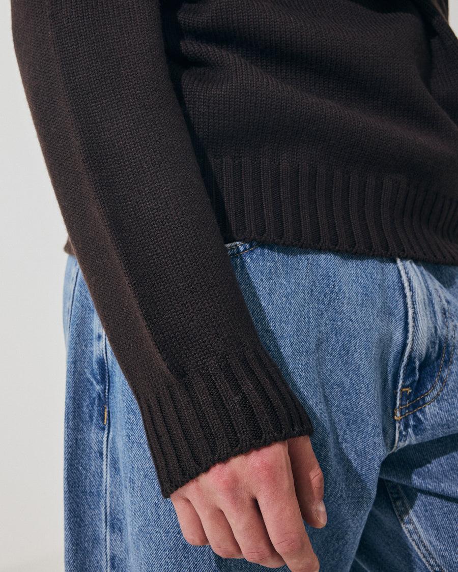 Scaglione ROUND NECK RAGLAN SOFT MERINO EBANO Acquista Ora