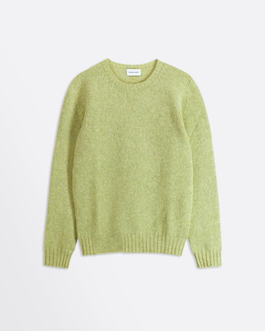 Scaglione ROUND NECK SEAMLESS SOFTWOOL LIME Shopping Online