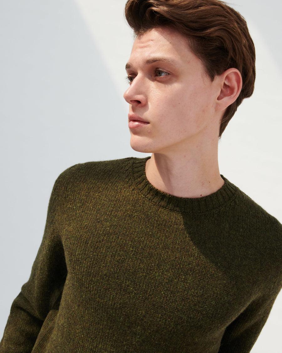 Scaglione ROUND NECK SEAMLESS SOFTWOOL ARMY Affare Del Giorno