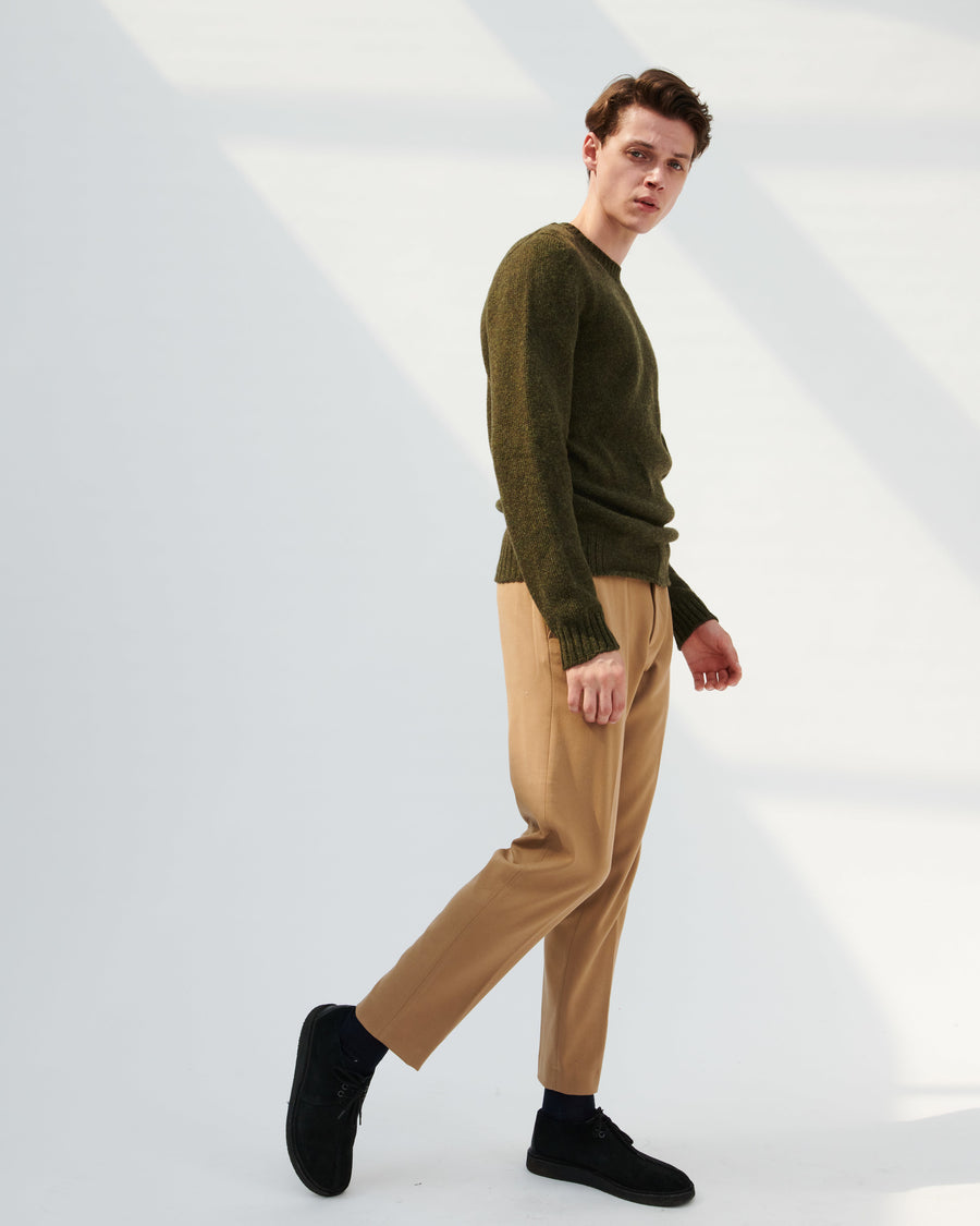 Scaglione ROUND NECK SEAMLESS SOFTWOOL ARMY Affare Del Giorno