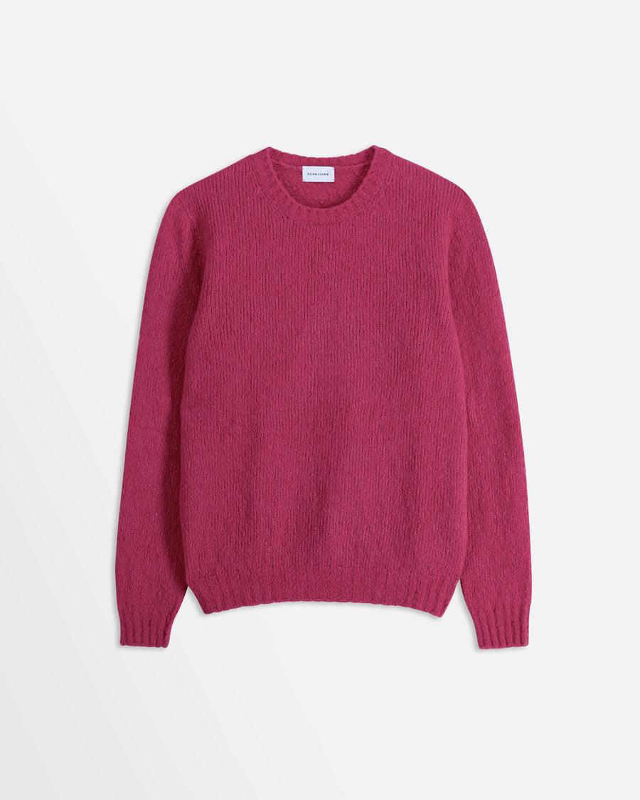 Scaglione ROUND NECK SEAMLESS PUFFED CASHMERE DAHLIA Convenienza