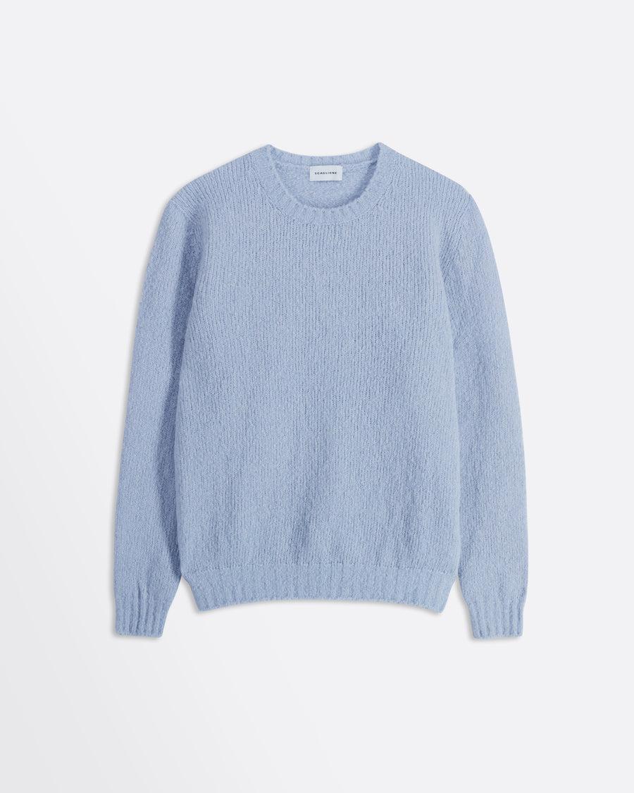 Scaglione ROUND NECK SEAMLESS PUFFED CASHMERE CELESTE Novità