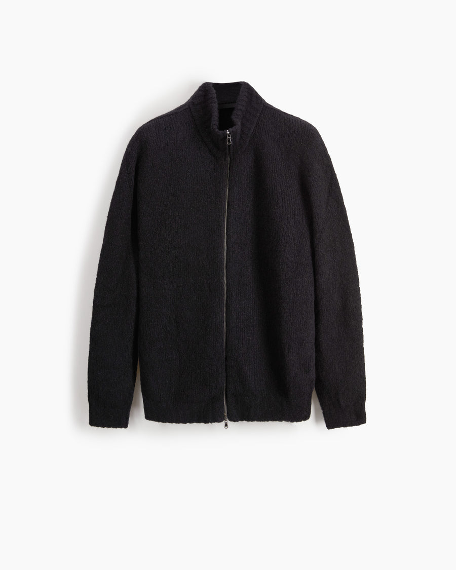 Scaglione ZIPPER PUFFED CASHMERE CASHMERE SEAMLESS BLACK