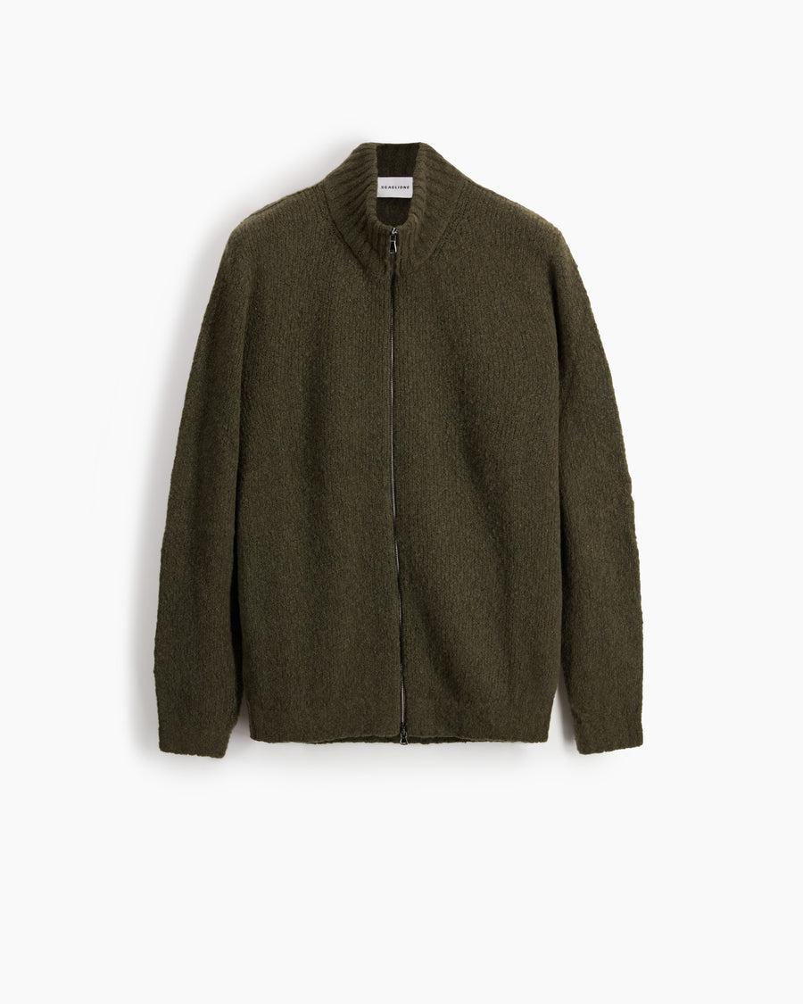 Scaglione ZIPPER PUFFED CASHMERE CASHMERE SEAMLESS FOREST