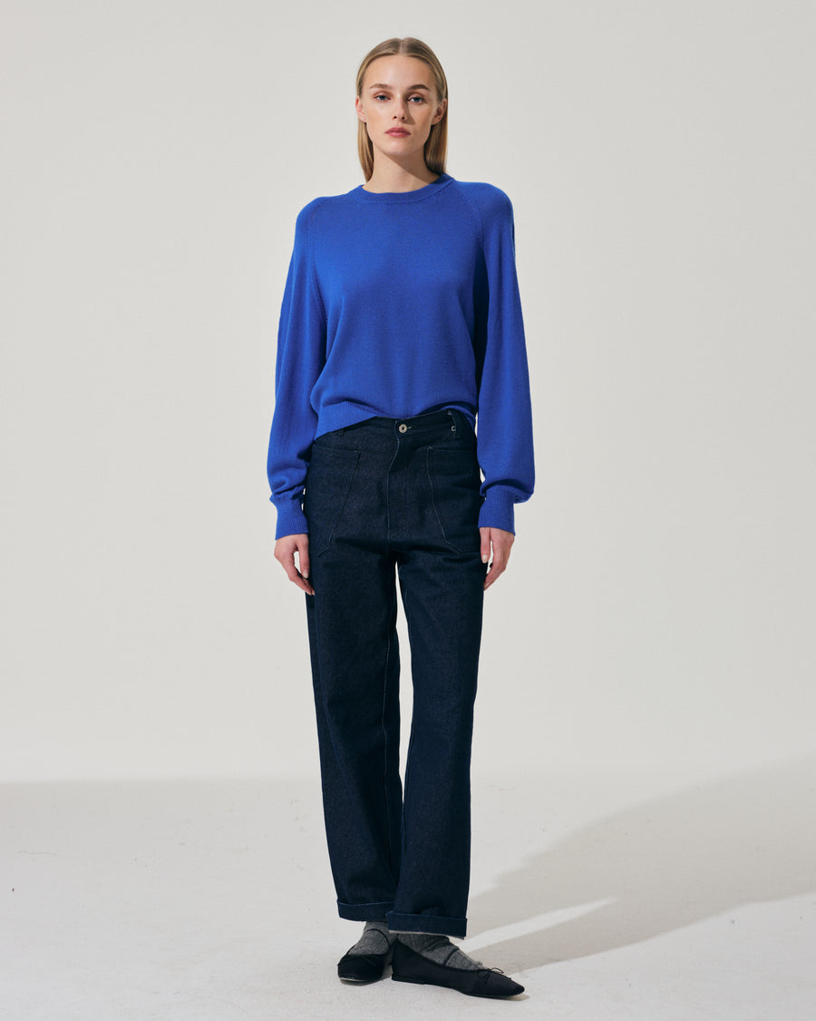 Scaglione ROUND NECK BOXY RAGLAN SEAMLESS MERINO LIMONGES Italy