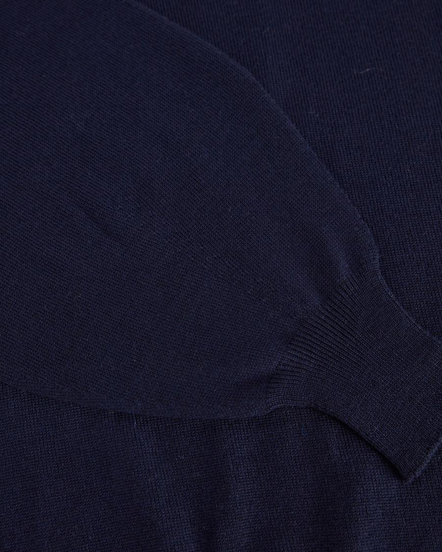 Scaglione ROUND NECK BOXY RAGLAN SEAMLESS MERINO NAVY Italia