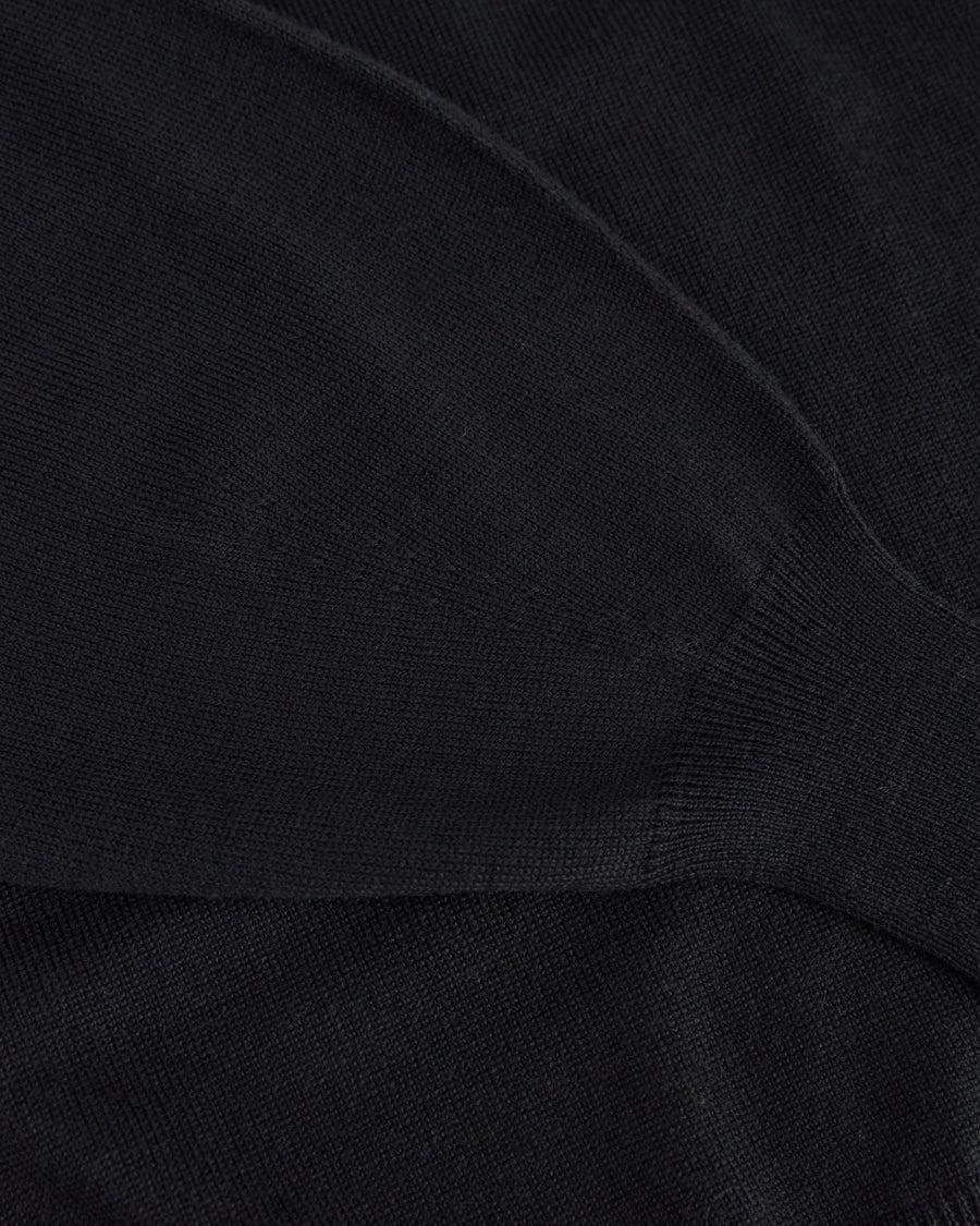 Scaglione ROUND NECK BOXY RAGLAN SEAMLESS MERINO BLACK In Linea