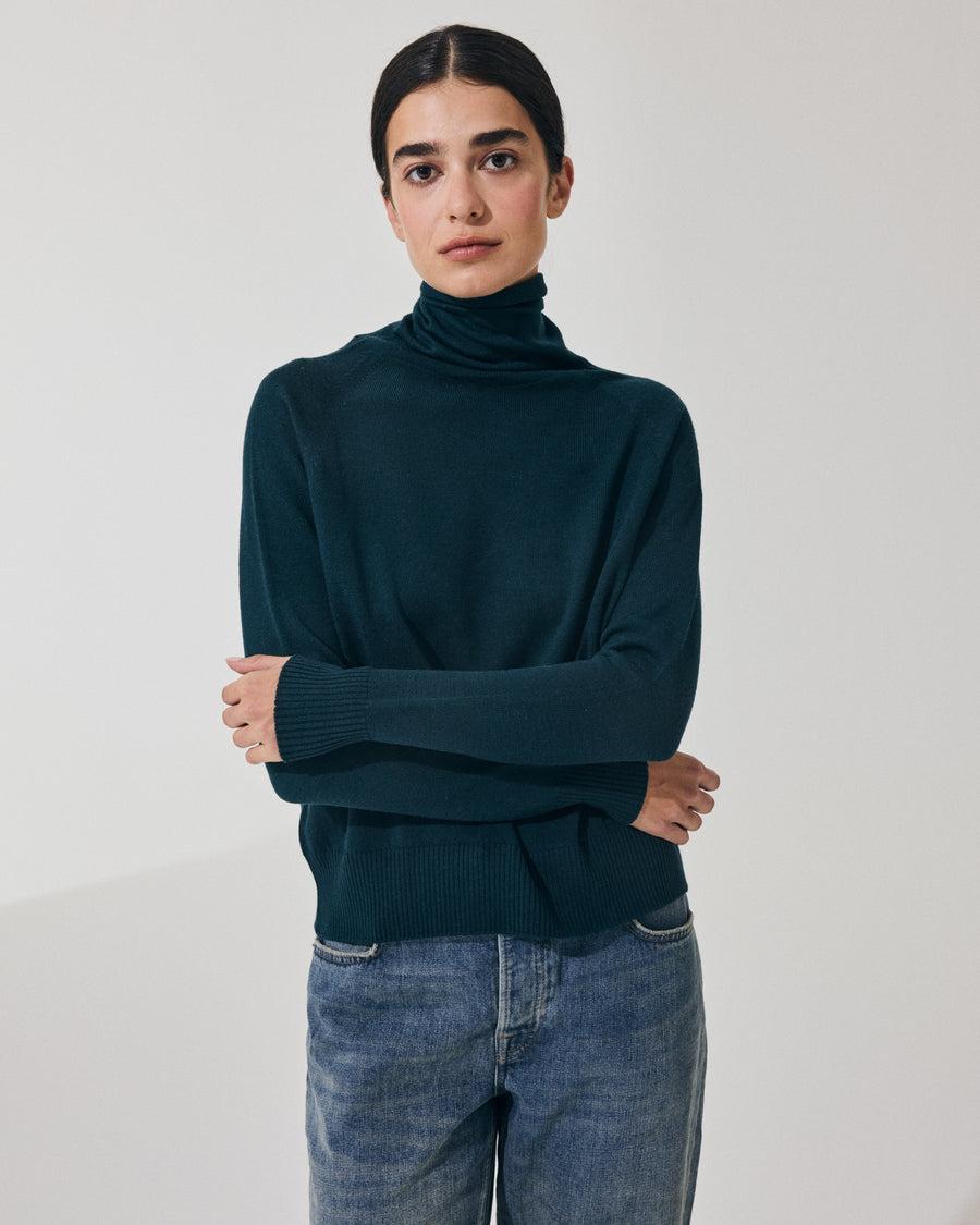 Scaglione MOCK N.RAGLAN SEAMLESS MERINO FOREST Vendita