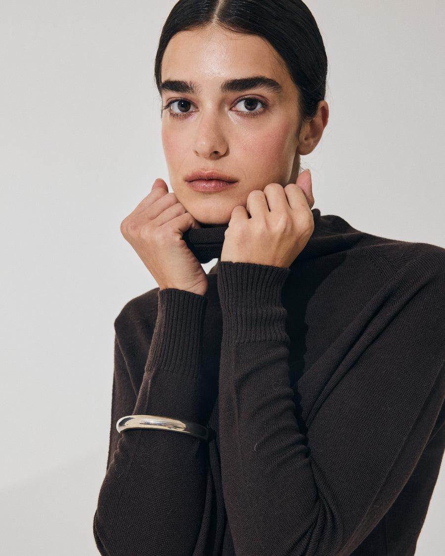 Scaglione MOCK N.RAGLAN SEAMLESS MERINO EBANO Promozione