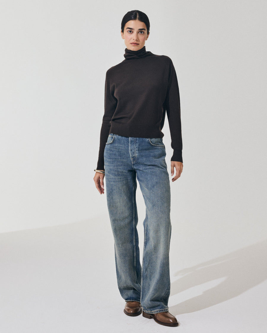 Scaglione MOCK N.RAGLAN SEAMLESS MERINO EBANO Promozione