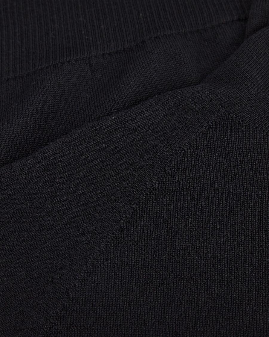 Scaglione MOCK N.RAGLAN SEAMLESS MERINO BLACK Pezzi Unici