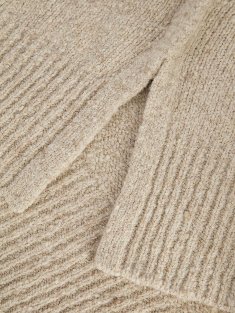 Scaglione PONCHO MAXI CASHMERE MULINE' SAND Affare Del Giorno