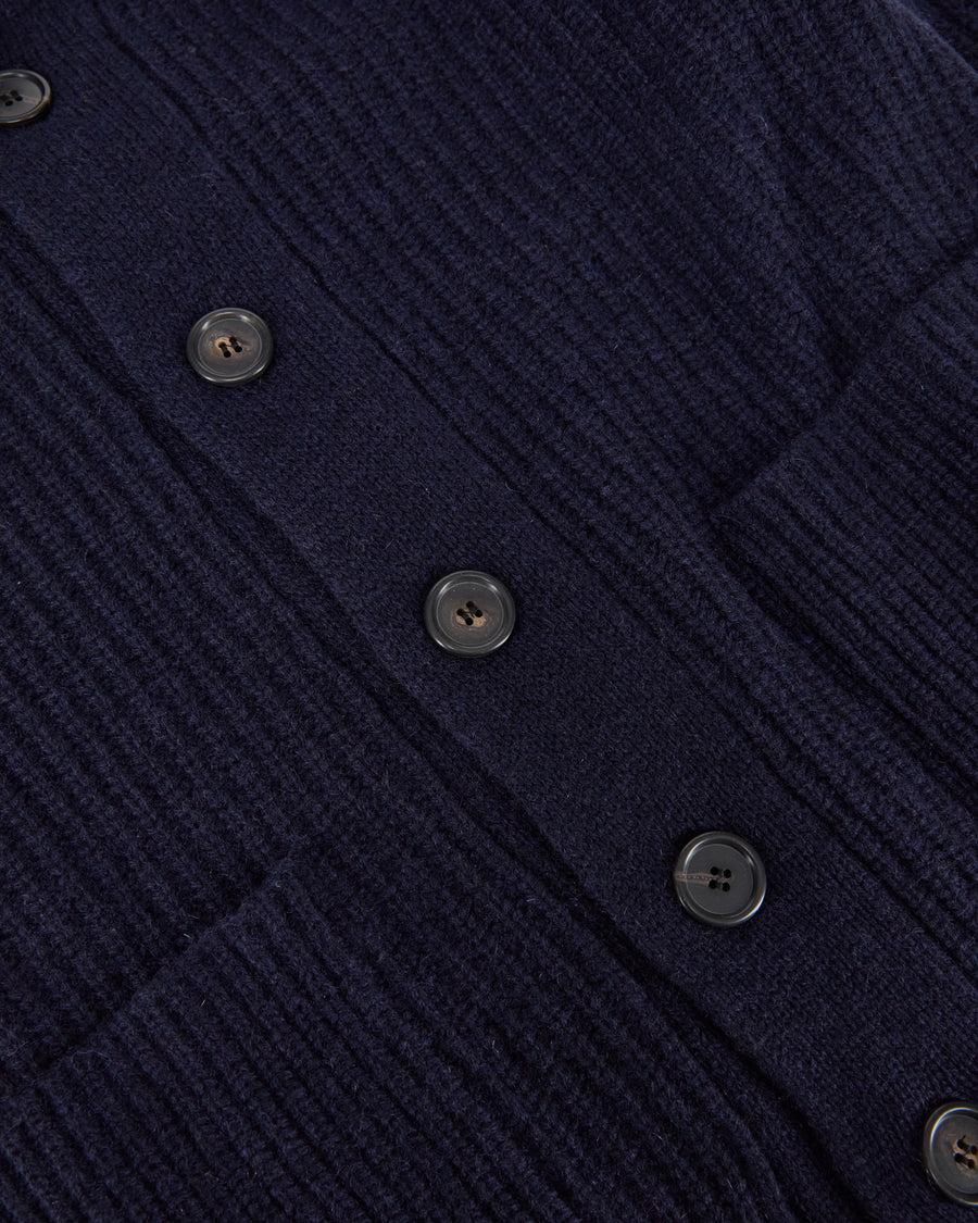 Scaglione CARDIGAN PANNOCCHIA HYBRD CASHMERE NAVY Offerta