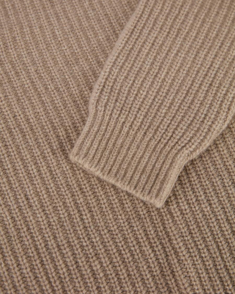 Scaglione ROUND NECK PANNOCCHIA RAGLAN HYBRD CASHMERE SAND Outlet