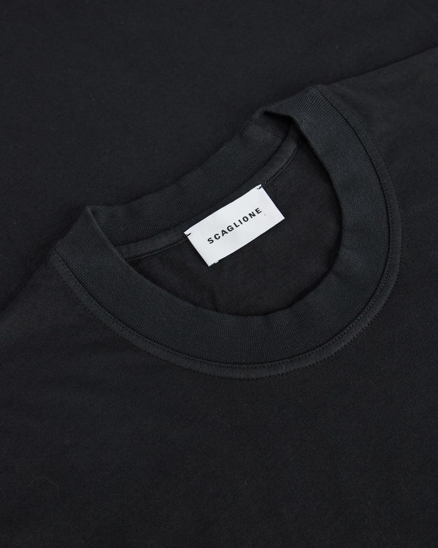 Scaglione T-SHIRT OVER J.COT BLACK In Linea