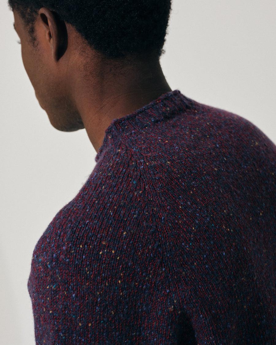 Scaglione ROUND NECK RAGLAN TWEEDMOULINE' NAVY Promozione