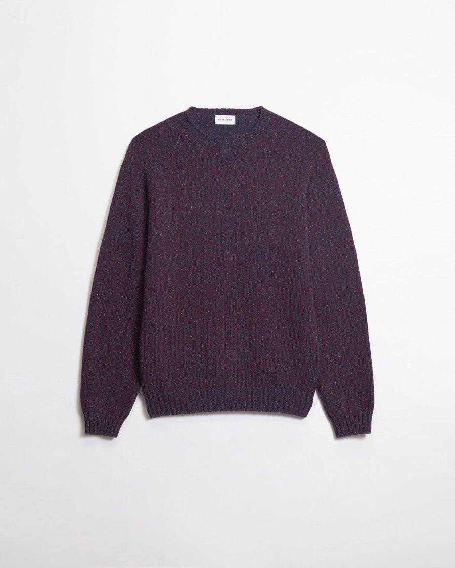 Scaglione ROUND NECK RAGLAN TWEEDMOULINE' NAVY Promozione