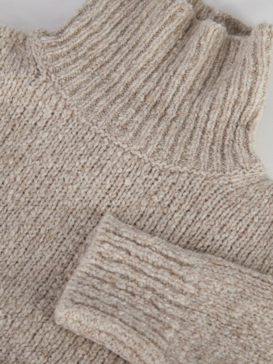 Scaglione MAXI PULL CASHMERE MULINE' SAND Qualità Garantita