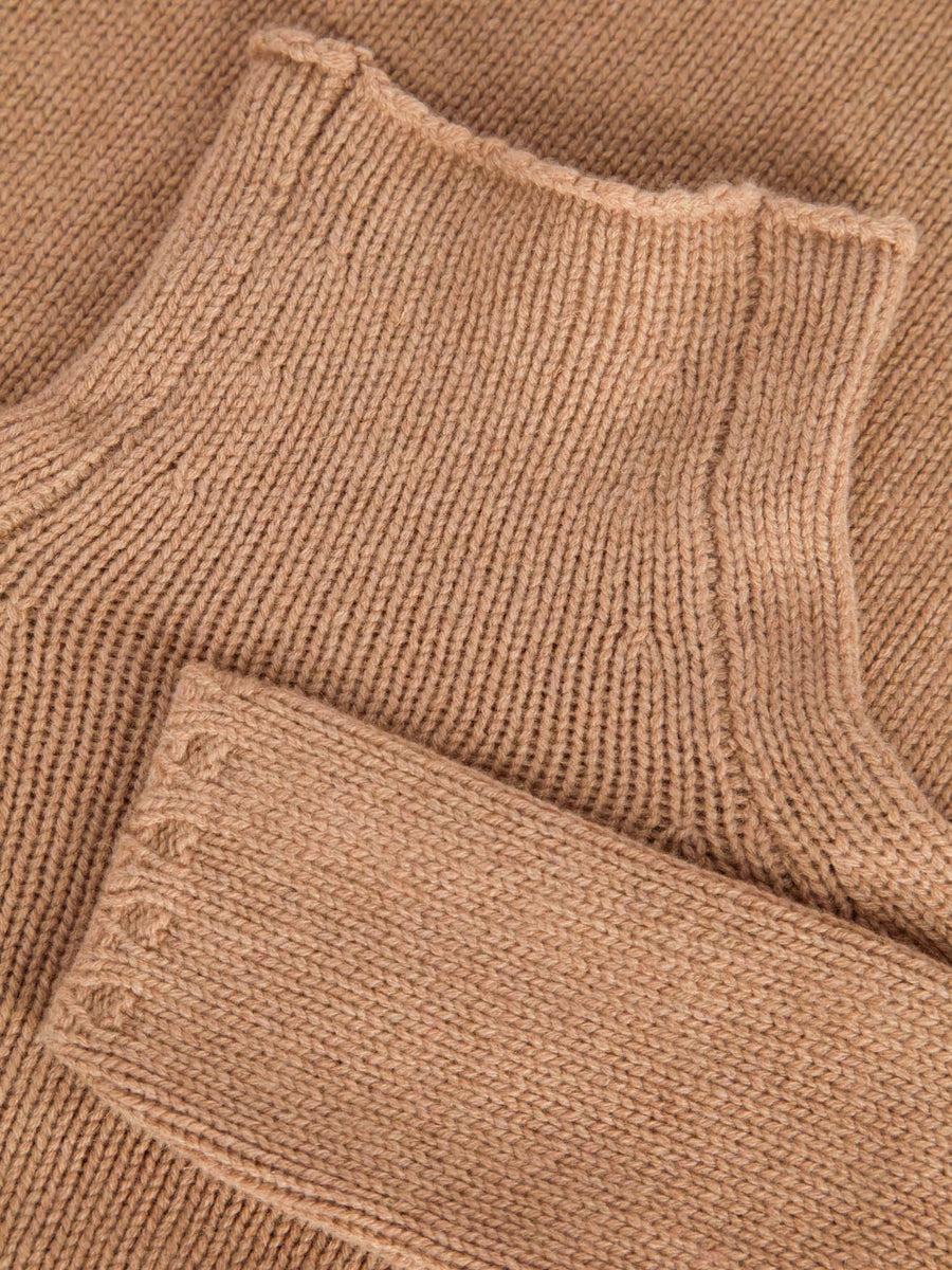 Scaglione MOCK NECK RAGLAN SUPERSOFT CARAMEL Convenienza