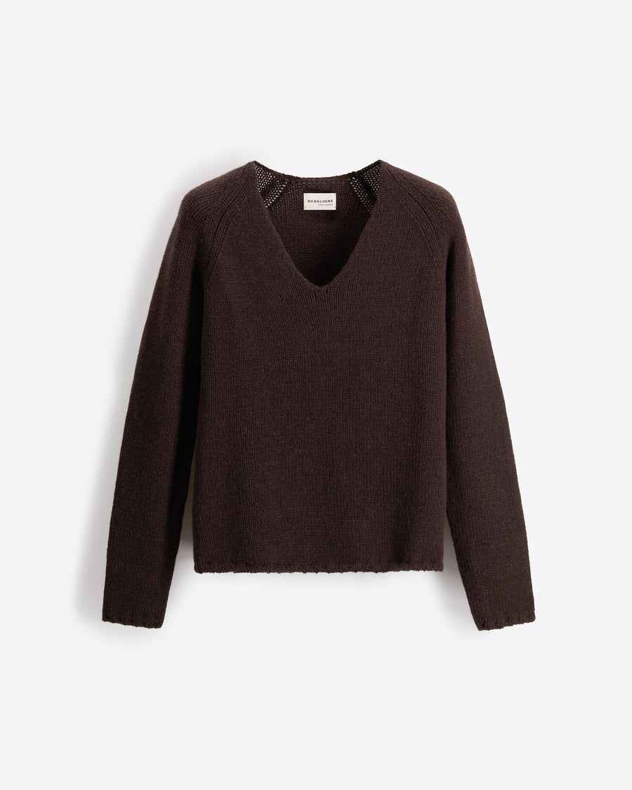 Scaglione V NECK SUPER SOFT EBANO Hotsell