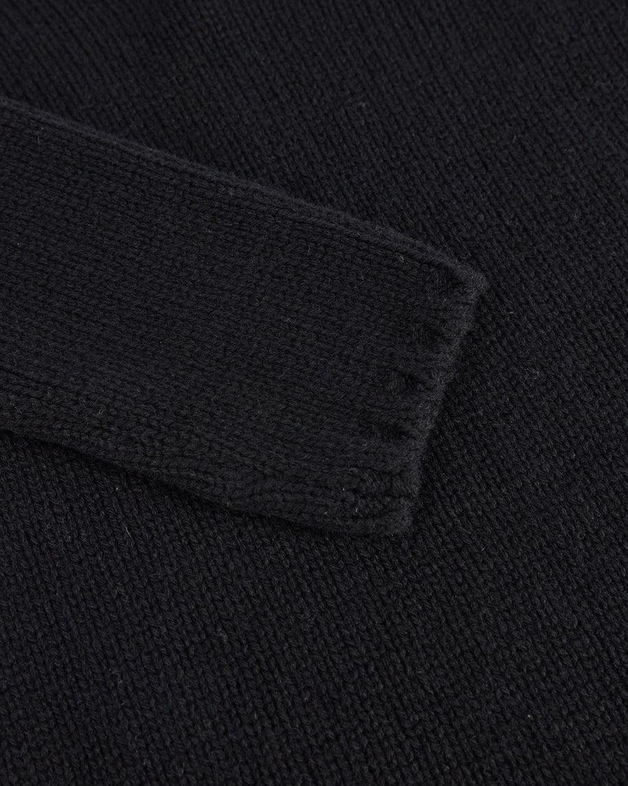 Scaglione V NECK SOFT HYBRID CASHMERE BLACK Saldi Di Fabbrica
