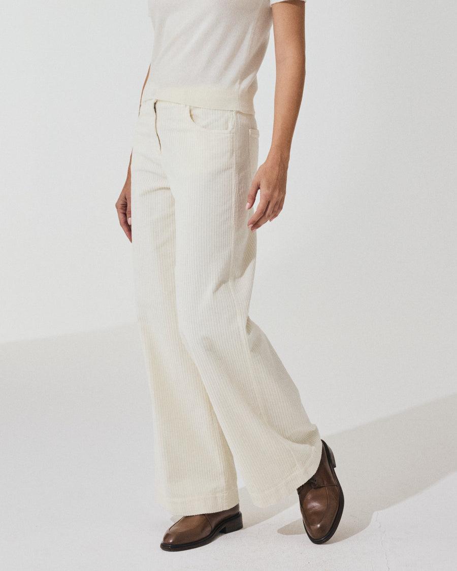 Scaglione PANT 5 TASCHE FLARE VELVET LATTE 2025
