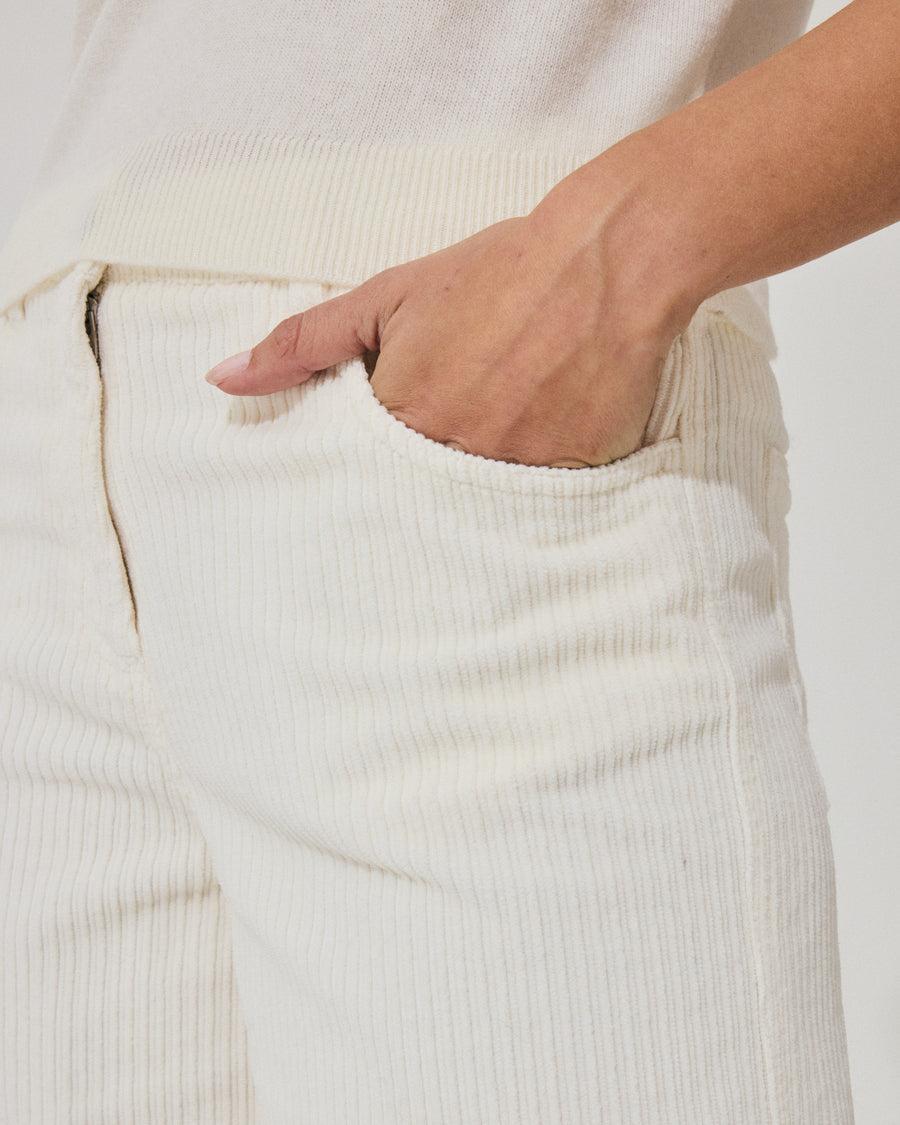 Scaglione PANT 5 TASCHE FLARE VELVET LATTE 2025