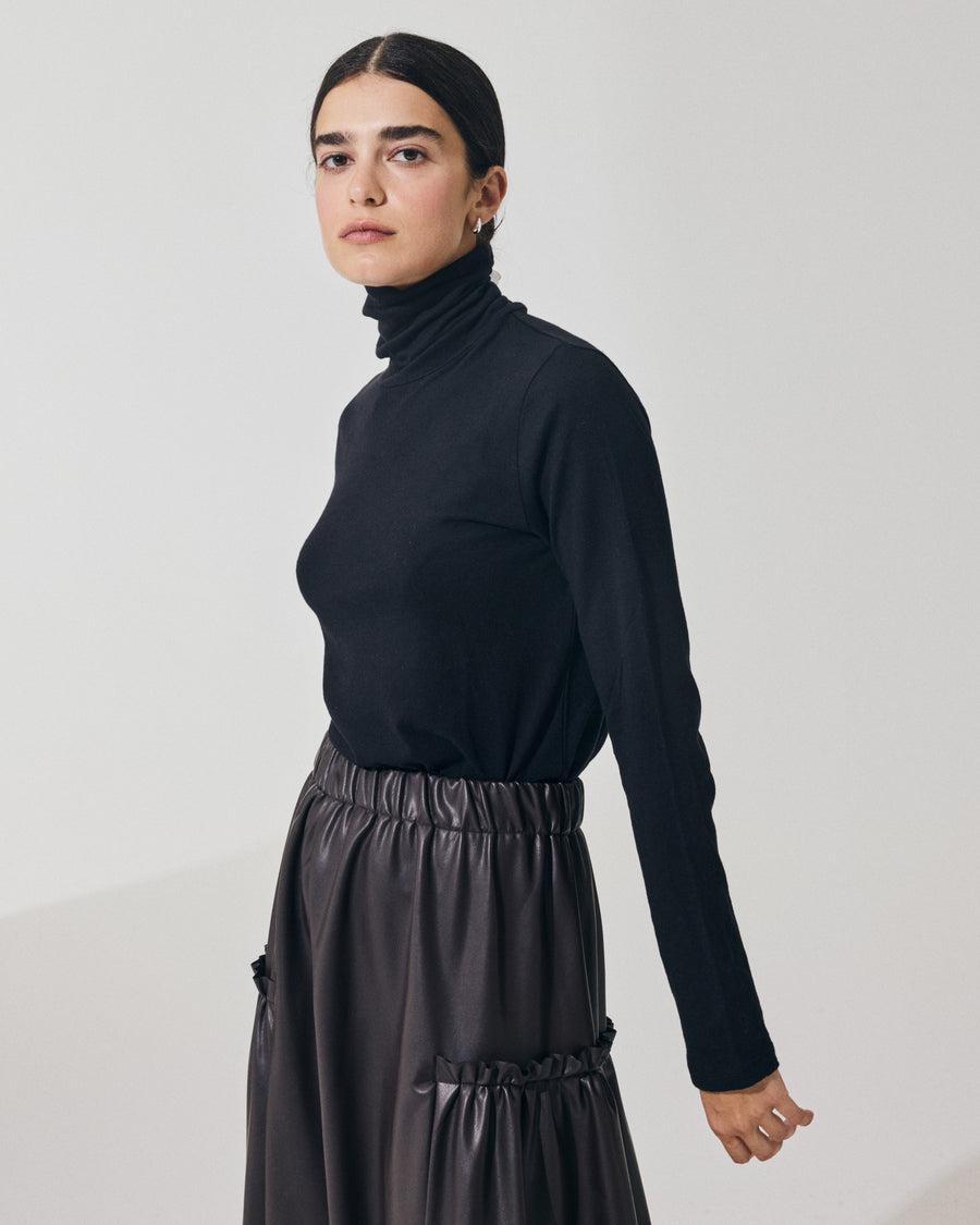 Scaglione TURTLENECK BASIC CASH/COT NERO In Linea