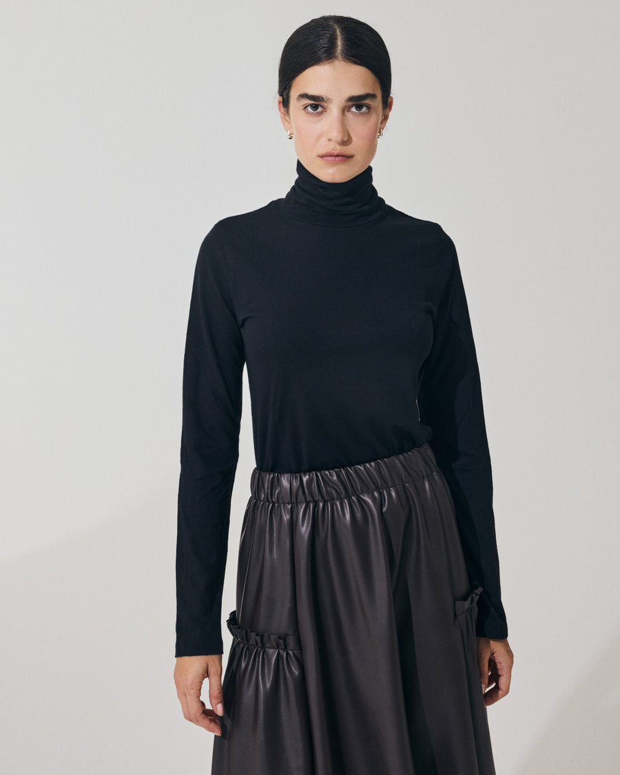 Scaglione TURTLENECK BASIC CASH/COT NERO In Linea