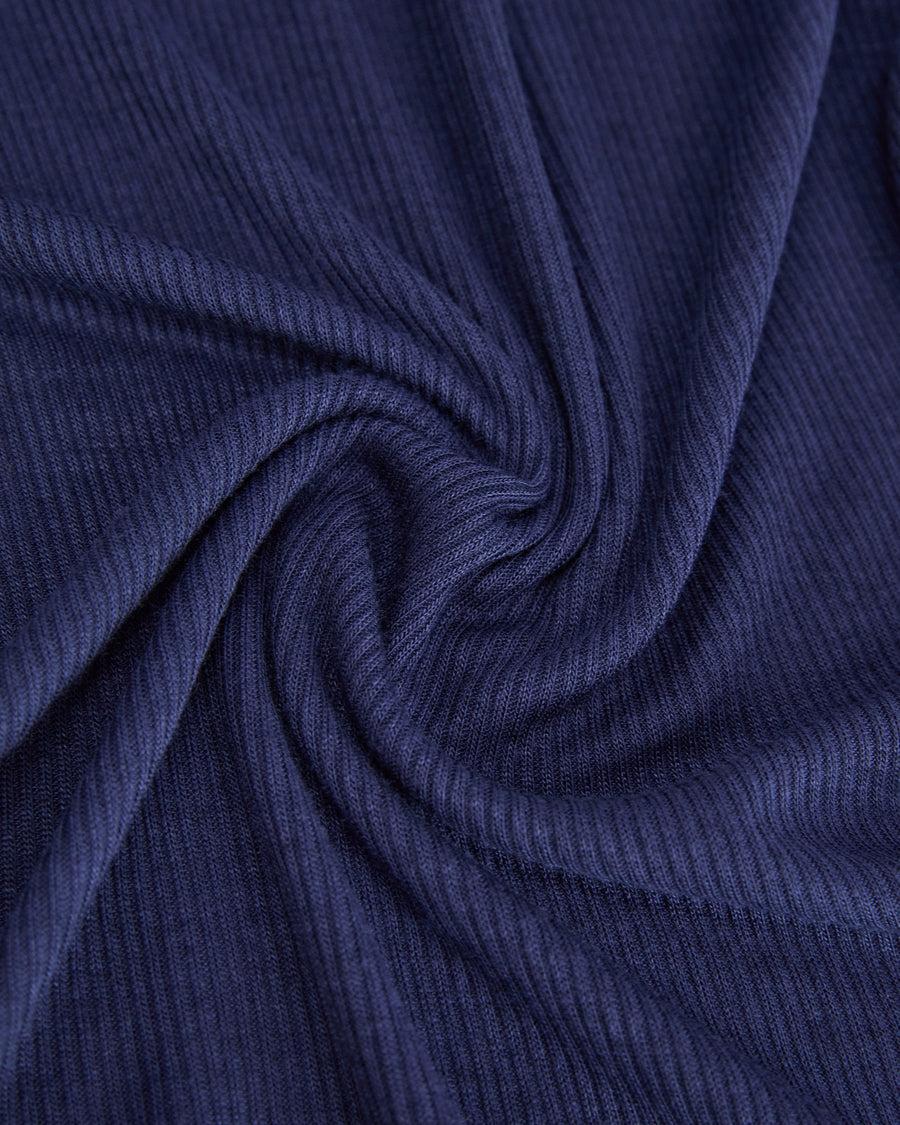 Scaglione TURTLENECK RIBBED MICROMODAL BLUE Fino Al -60%