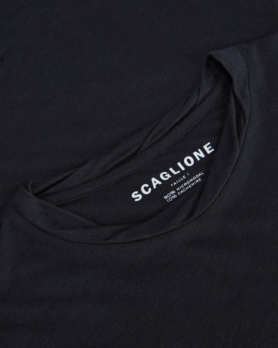 Scaglione ROUNDNECK ULTRALIGHT MICROMODAL NERO Affare Del Giorno