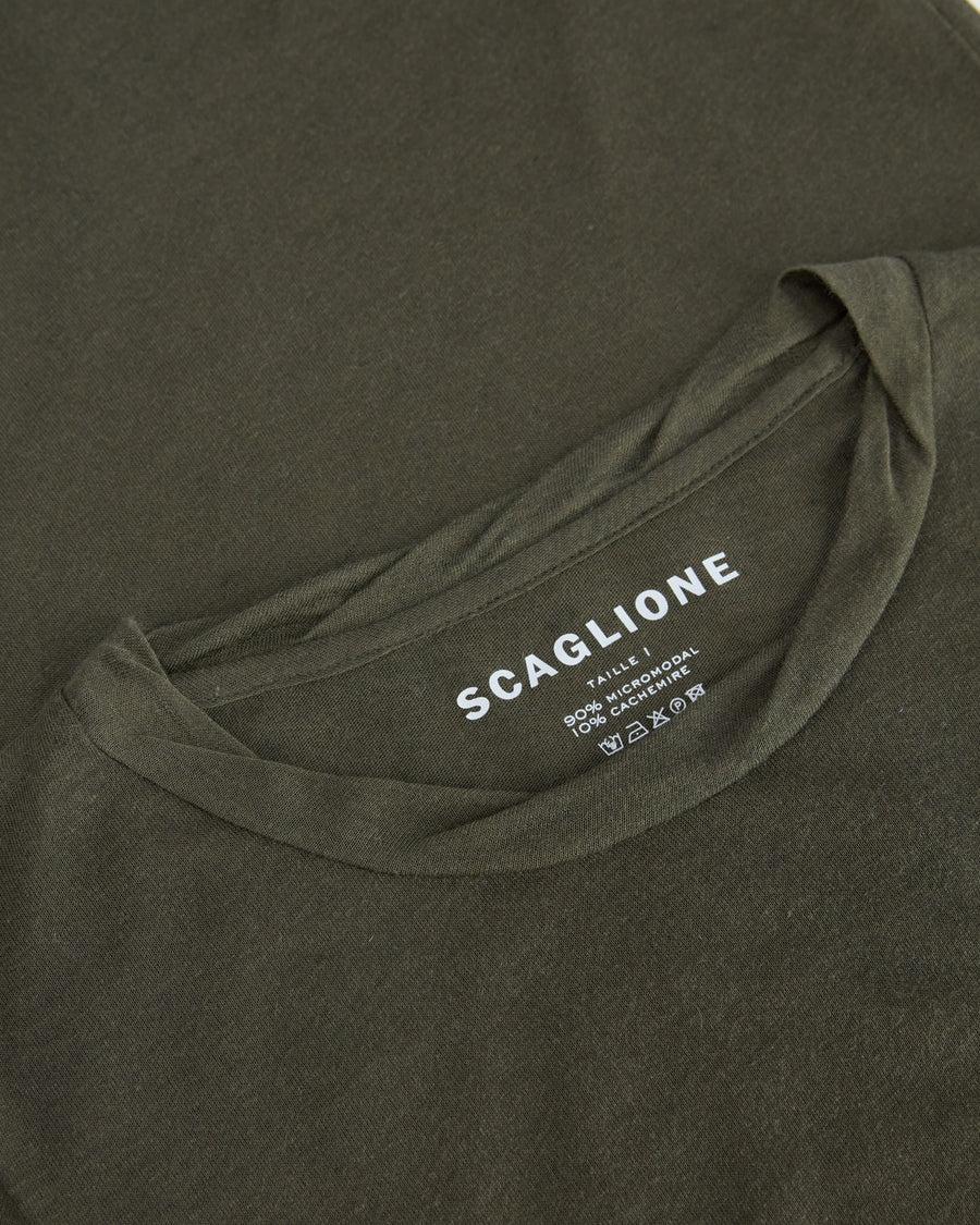 Scaglione ROUNDNECK ULTRALIGHT MICROMODAL KAKI Sottocosto