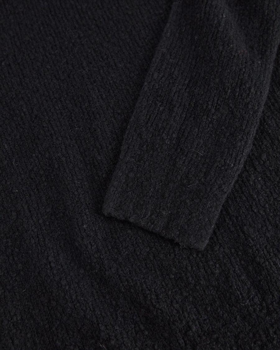 Scaglione TURTLE NECK SLIM PUFFED CASHMERE BLACK Presa