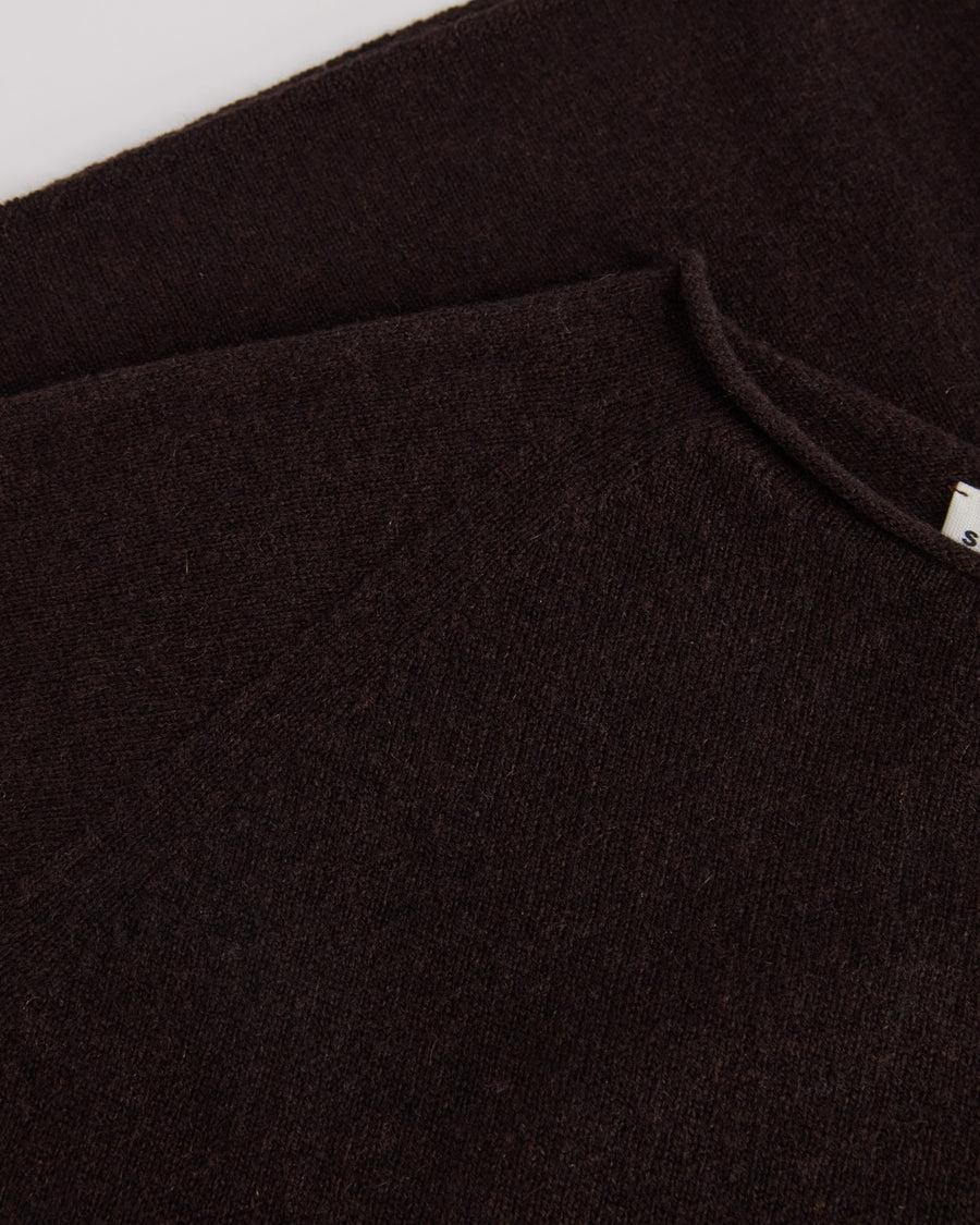 Scaglione ROUND NECK RAGLAN SEAMLESS HYBRID CASHMERE EBANO Offerta