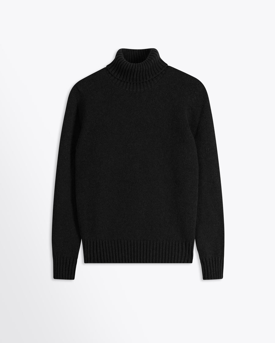Scaglione TURTLE NECK SOFT HYBRID CASHMERE BLACK Hotsell