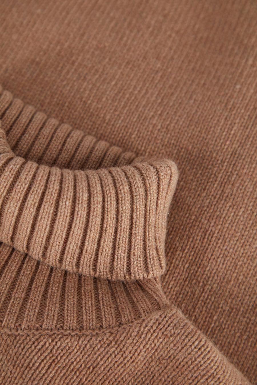Scaglione TURTLE NECK SOFT HYBRID CASHMERE CARAMEL Vendita Economica