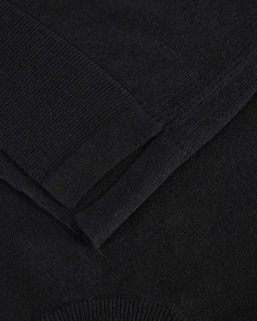 Scaglione ROUND NECK BOXY RIBBED SIDES BLACK Promozione