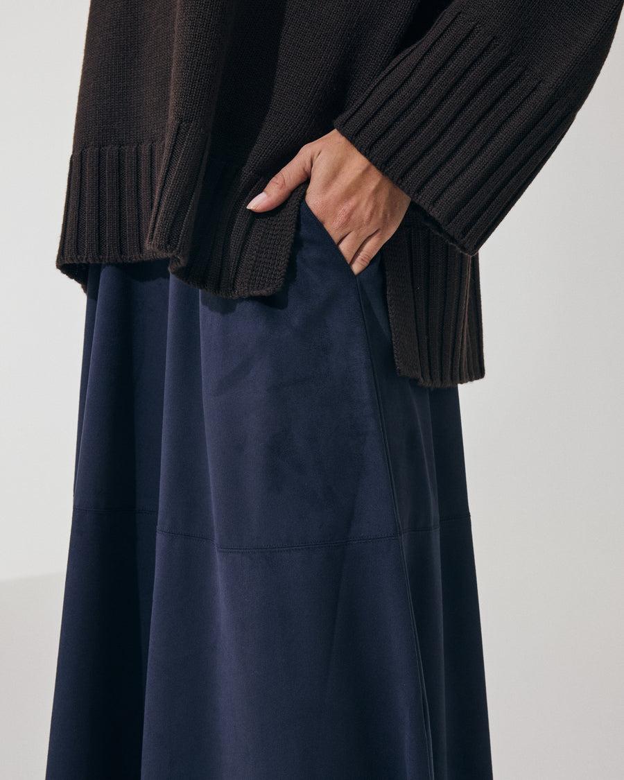 Scaglione SKIRT RUOTA ECOSUEDE NAVY Soddisfazione Garantita