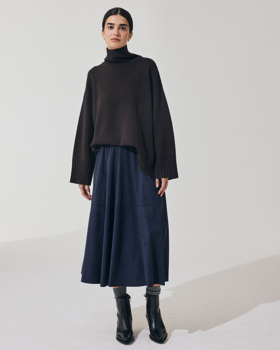 Scaglione SKIRT RUOTA ECOSUEDE NAVY Soddisfazione Garantita