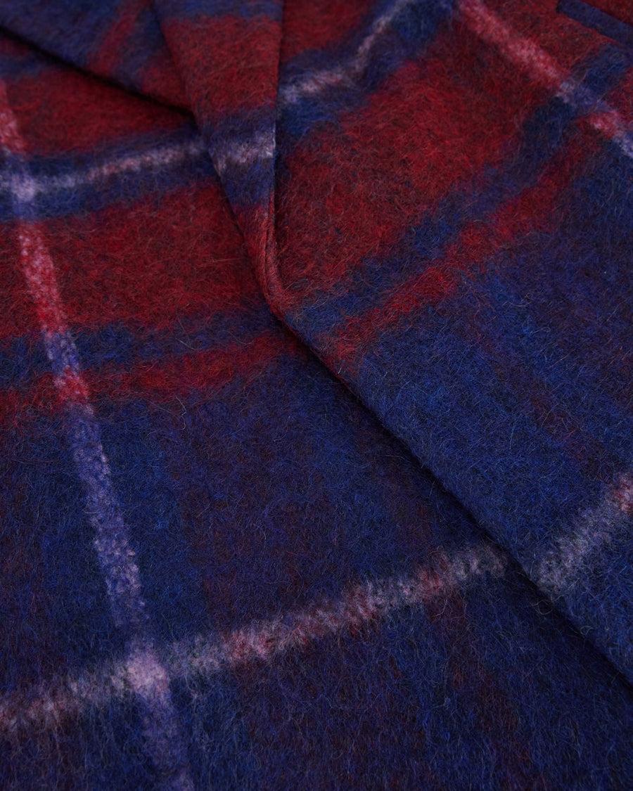 Scaglione COAT MAXI CHECK BORDEAUX Consegna Veloce