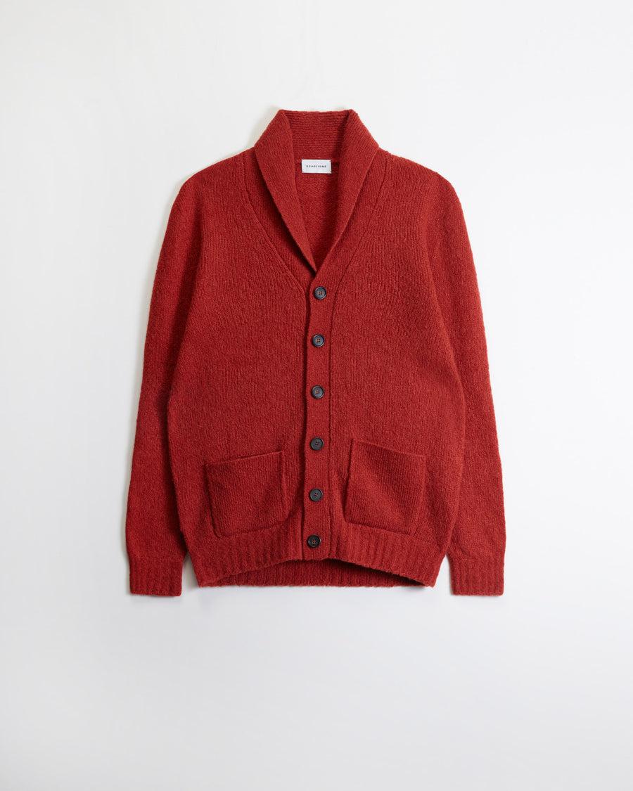 Scaglione CARDIGAN SCIALLE PUFFED CASHMERE CASHMERE RUST Offerta