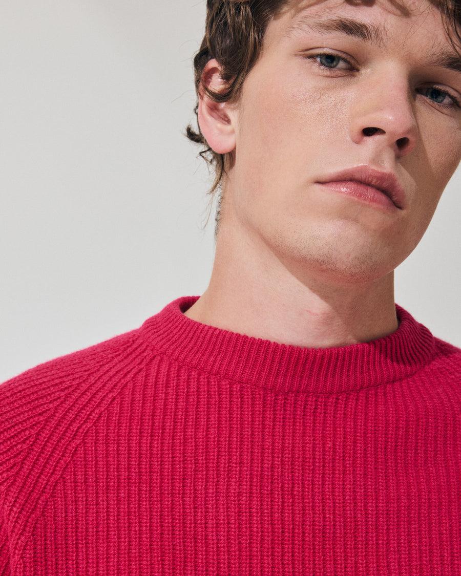 Scaglione ROUND NECK FISHERMAN MIX CASH FUXIA Hotsell
