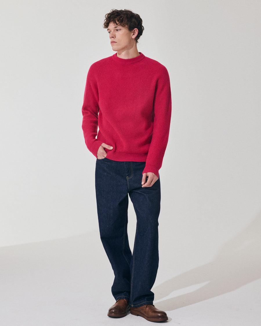 Scaglione ROUND NECK FISHERMAN MIX CASH FUXIA Hotsell