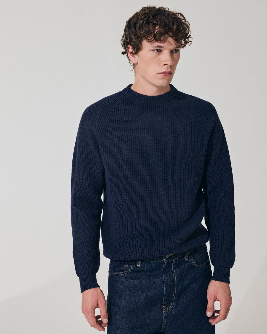 Scaglione ROUND NECK FISHERMAN MIX CASH NAVY Vendita Economica